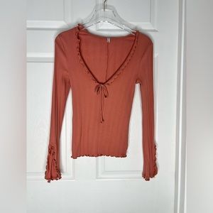 Free People Ruffle Top Sz S